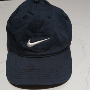 Nike Dark Blue Hat with Silver Logo Size 0S